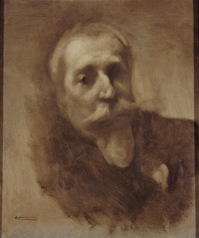 Retrato do poeta, jornalista e romancista Anatole France 1844-1924, c. 1900. de Eugène Carrière