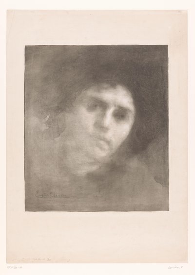 Retrato de Madame Carriere Senhora Eugene Carriere de Eugène Carrière