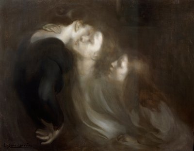 O beijo maternal, final da década de 1890. de Eugène Carrière