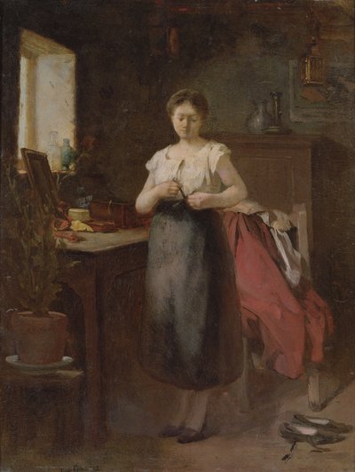 Mulher em um interior de Eugène Carrière