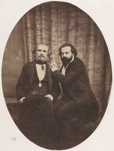 Retrato do ator Pierre Bocage e amigo, c. 1860 de Eugène Colliau