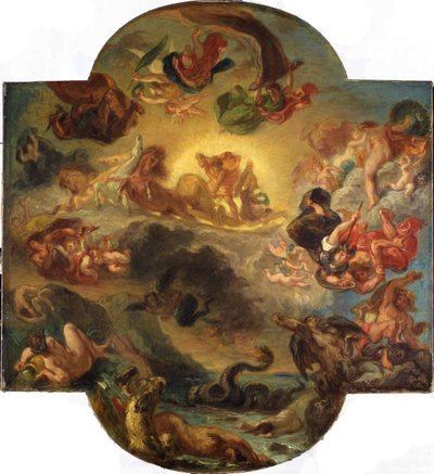 Vencedor Apollo da cobra Python, c. 1853. de Ferdinand Victor Eugene Delacroix