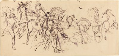 Cocheiros (reto e verso) de Eugène Delacroix