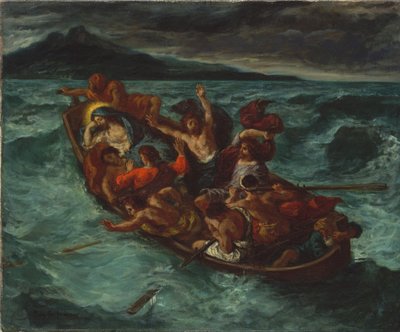 Cristo dormindo durante a tempestade de Ferdinand Victor Eugene Delacroix
