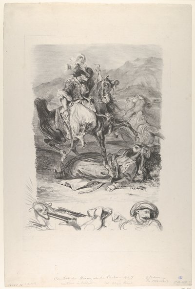 Combate do Giaour e do Paxá, 1827., 1827. de Eugène Delacroix