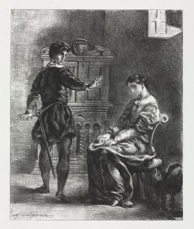 Hamlet: Hamlet e Ofélia de Eugène Delacroix
