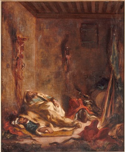 A casa da guarda em Meknes de Eugène Delacroix