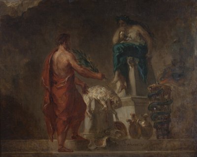 Lycurgus Consultando a Pítia de Ferdinand Victor Eugene Delacroix