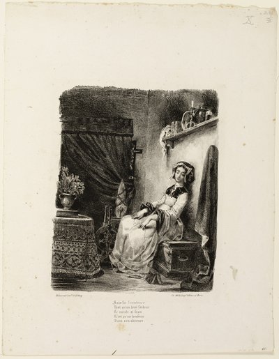 Marguerite na roda de fiar de Eugène Delacroix