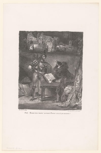 Mephisto aparece a Fausto
Meph: Pourquoi tout ce vacarme? (...) (título sobre o objecto)
Fausto (título da série)
Fausto, tragédie de M. de Goethe (título da série) de Eugène Delacroix