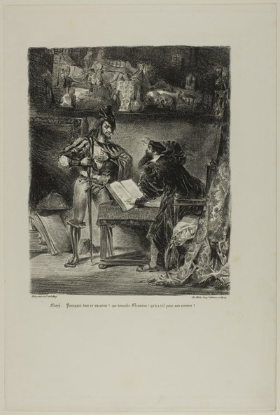 Mefistófeles Aparecendo a Fausto, de Fausto de Eugène Delacroix