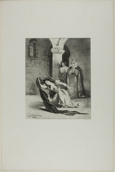 A canção de Ofélia de Eugène Delacroix