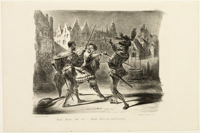 O duelo entre Fausto e Valentim, de Fausto de Eugène Delacroix
