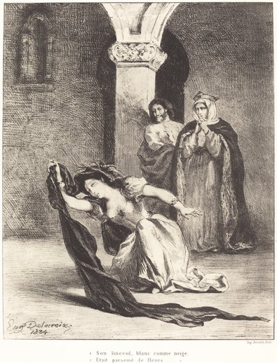 The Song of Ophelia (Act IV, Scene V) de Eugène Delacroix