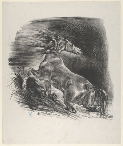 Cavalo Selvagem, 1828., 1828. de Eugène Delacroix
