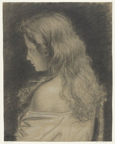 Estudo de uma jovem mulher, vista a metade nas costas de Eugène François de Block