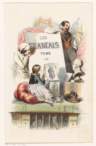 Pessoas com aparência de arte Página de rosto para: Les Français peints par eux-mêmes, 1841 de Eugène Guillaumot