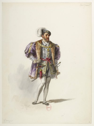 Btv1b84558104 03 - Saint-Saëns - Henrique VIII - Modelos de fatos - Lacoste - 3. Seigneur de Eugene Lacoste