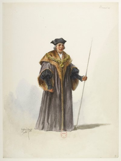 Btv1b84558104 09 - Saint-Saëns - Henrique VIII - Maquetas de fatos - Lacoste - 9th Huissier de Eugene Lacoste