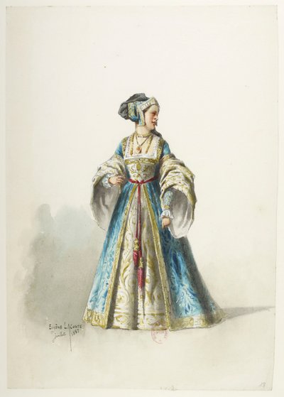 Btv1b84558104 18 - Saint-Saëns - Henrique VIII - Maquetas de trajes - Lacoste - Traje 18 de Eugene Lacoste