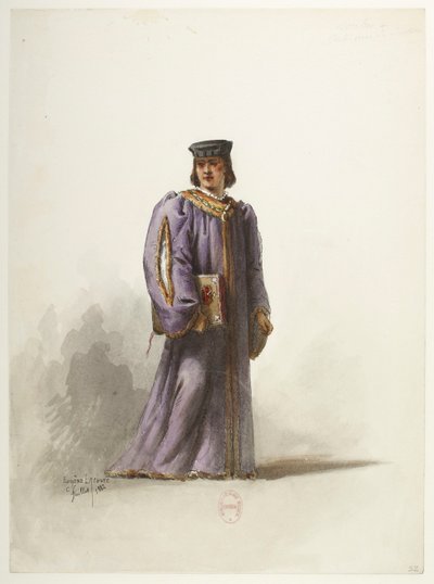 Btv1b84558104 32 - Saint-Saëns - Henrique VIII - Modelos de fatos - Lacoste - 32. Escrivão em fato de médico de Eugene Lacoste