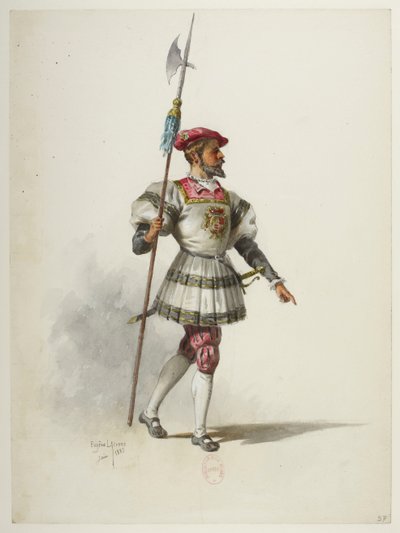 Btv1b84558104 37 - Saint-Saëns - Henrique VIII - Maquetas de fatos - Lacoste - 37. Traje de Eugene Lacoste