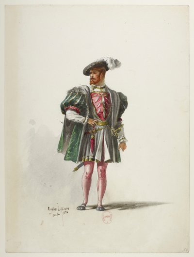 Btv1b84558104 54 - Saint-Saëns - Henrique VIII - Maquetas de fatos - Lacoste - 54. Traje de Eugene Lacoste