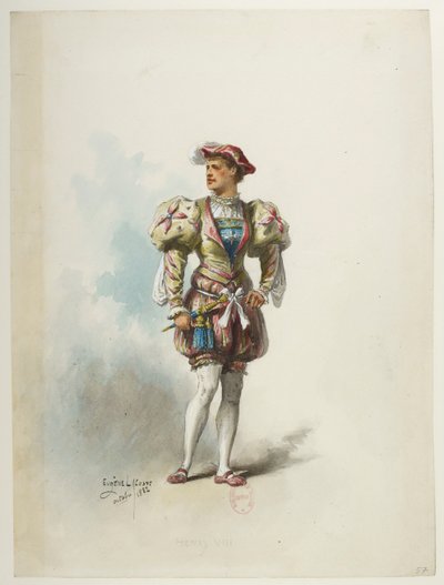 Btv1b84558104 57 - Saint-Saëns - Henrique VIII - Maquetas de fatos - Lacoste - 57. Traje de Eugene Lacoste