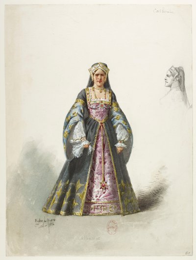 Btv1b84558104 61ª - Saint-Saëns - Henrique VIII - Maquetas de trajes - Lacoste - 61ª Catherine Catherine de Eugene Lacoste