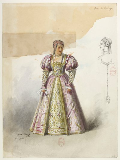 Btv1b84558104 62 - Saint-Saëns - Henrique VIII - Modelos de fatos - Lacoste - 62. Ana de Bolena com collete de Eugene Lacoste