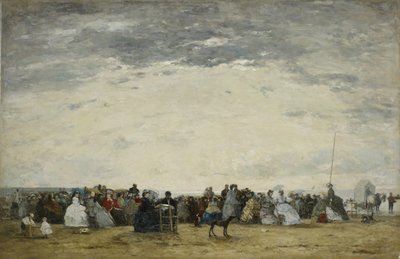 Veraneantes na praia de Trouville de Eugene Louis Boudin