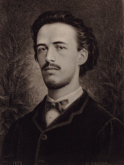 Retrato do compositor Benjamin Godard 1849-1895, 1878. de Eugène Louis Pirodon