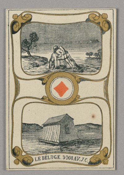 O Dilúvio, Carta de Jogo do Conjunto de "Cartas Heroicas" ou "Grandes Homens" de Eugène Moreau