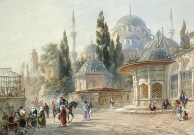 A Mesquita Sehzade em Constantinopla de Eugène Napoleon Flandin