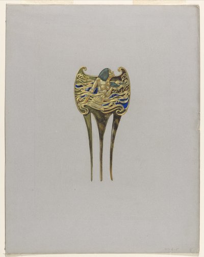 Projeto para um pente de ninfa de Eugene Grasset