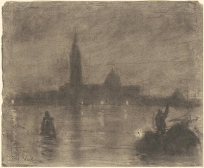 Noite, San Giorgio Maggiore, Veneza de Eugène Vail
