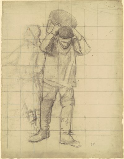 Estudo para "Pêcheurs de la mer du Nord" (Estudo para "Pescadores do Mar do Norte") de Eugène Vail