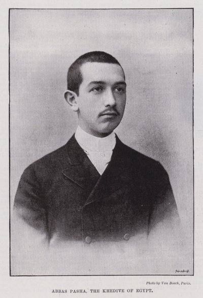 Abbas Pasha, Khedive do Egito (foto a p/b) de European Photographer