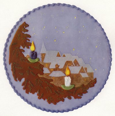 Bolo de Natal com cenário noturno (foto) de European Photographer