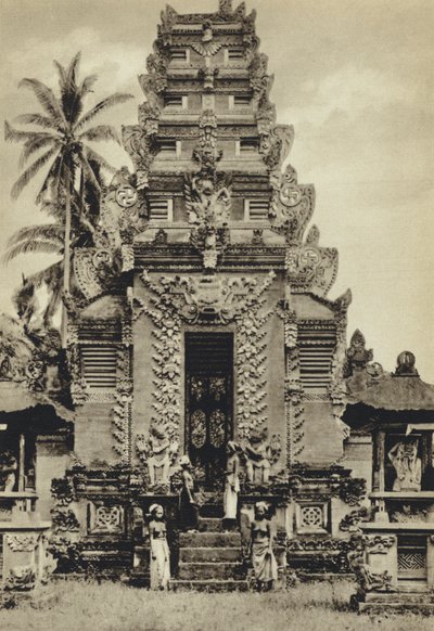 Índias Holandesas, Templo, Bali (foto a p/b) de European Photographer