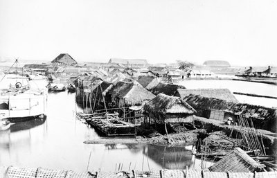 Casas nativas, Saigon, c.1870s de European Photographer
