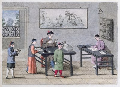 Uma escola chinesa, c.1810 de European School