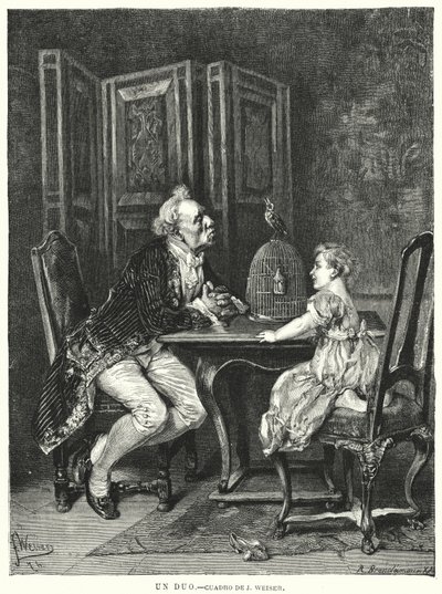 Um dueto (litho) de European School