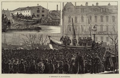 Um barco salva-vidas em Manchester (gravura) de European School