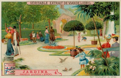 Um jardim público de 1900 de European School