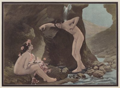 Uma cena de Daphnis e Chloe (lito colorido) de European School