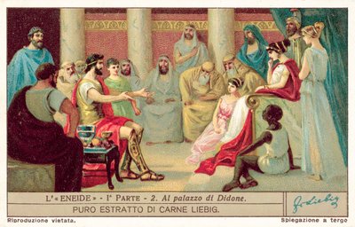 Enéas no palácio do Dido (chromolitho) de European School