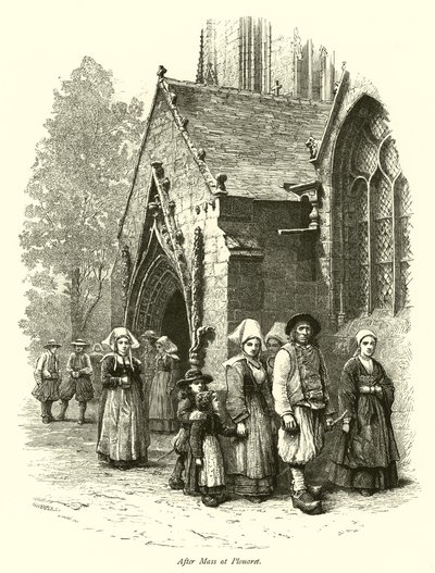 Depois da missa em Plouaret (gravura) de European School