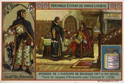 Acordo de um tratado entre Jacob van Artevelde de Ghent e o rei Edward III da Inglaterra, 1339 de European School