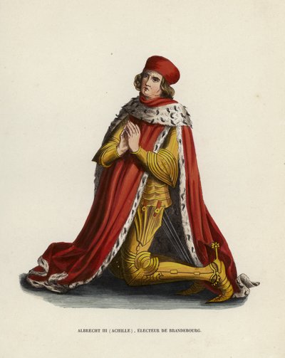 Albrecht III, Achille, Electeur De Brandebourg (gravura colorida) de European School
